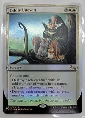 Oddly Uneven FOIL Unstable White Rare MAGIC MTG CARD 015/216 English | eBay Oddly Uneven FOIL Unstable White Rare MAGIC MTG CARD 015/216 English | eBay