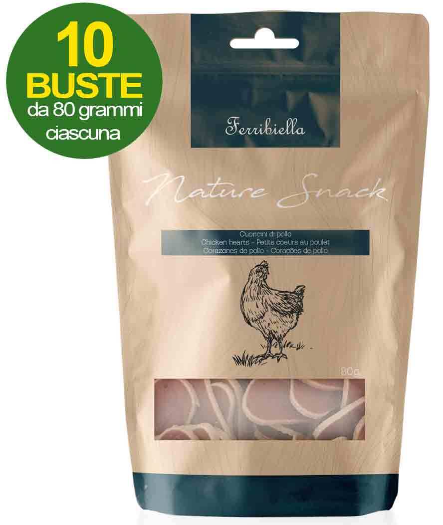 Specifiche Ferribiella Nature Snack Cuoricini Pollo 10 Buste 80g