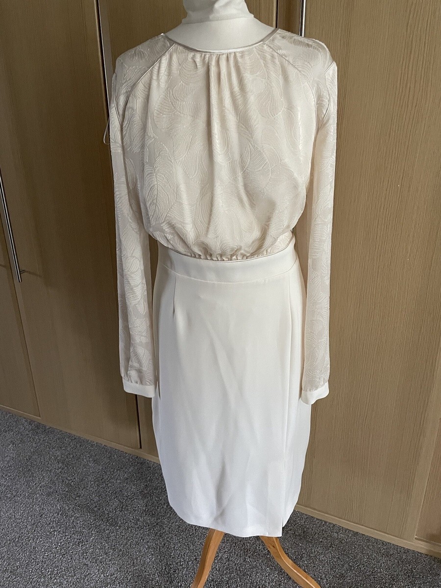 Fab PHASE EIGHT Ivory shift style dress size 16