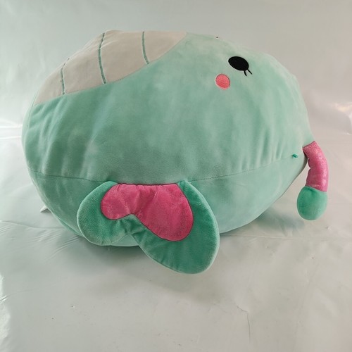 Jumbo 2019 Squishmallow Teal Pink Butterfly 14” Reina Plush Kellytoy Soft Gift - Picture 9 of 15