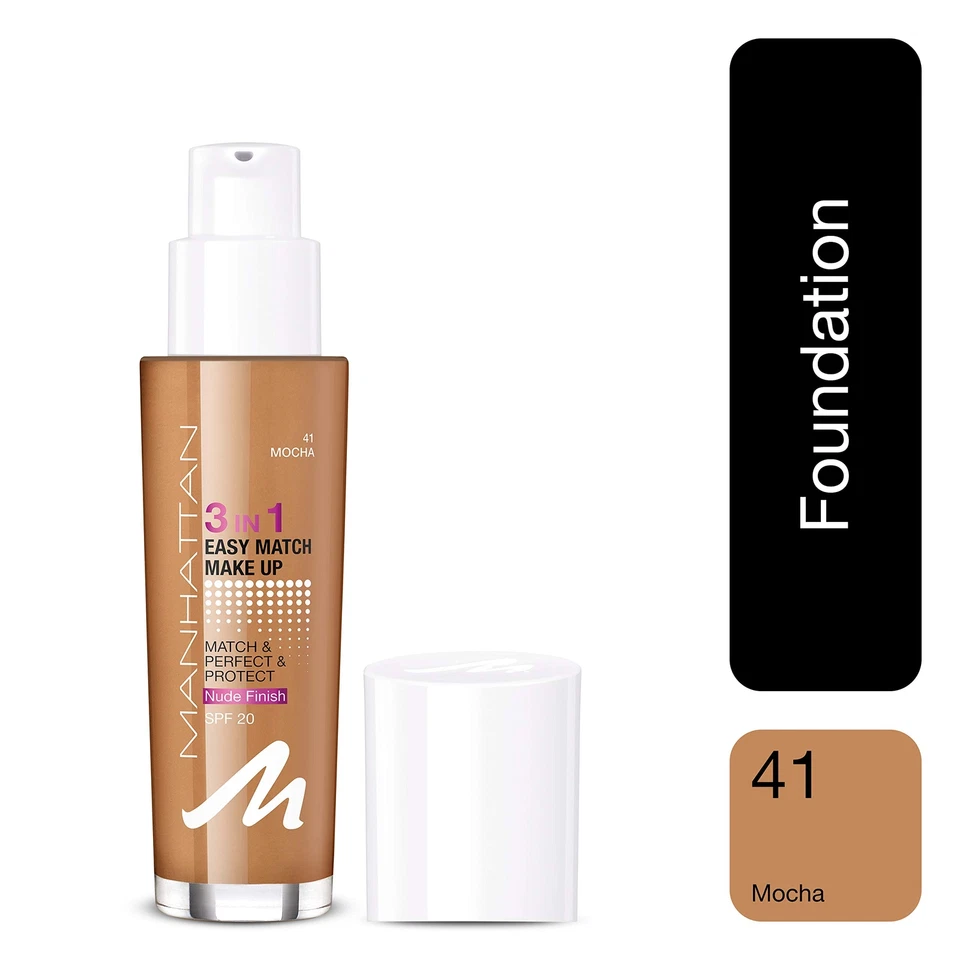 Fond de teint liquide 3 en 1 pour peaux foncées SPF 20 couleur Mocha 41 1 x 3... - Image 2 of 4