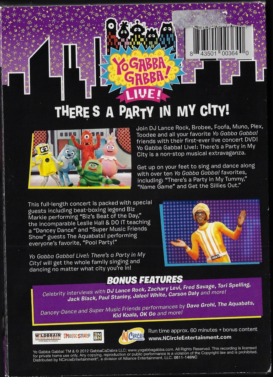 Yo Gabba Gabba! Live! There's A Party In My City!(New DVD) | eBay