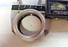 maybe condenser lens assembly (?) 46mm" OD, 34mm lens diam. threaded, scratched