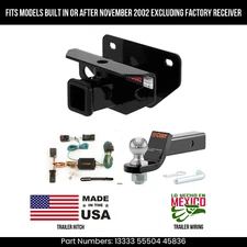 For 2003 Ram 1500 Trailer Hitch 4 Pin Wiring 2" Ball After Nov 02 Exc OE Hitch