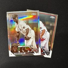 2023 Topps Chrome BRAYAN BELLO Sepia Refractor + Base #57 Lot Rookie Red Sox RC