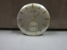 Raro reloj suizo vintage Croton Nivada Grenchen 30,25 mm esfera + 2 manecillas y 2 engranajes