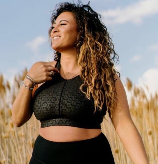 Zyia Active Flower Power High Neck Racerback Sports B… Gem