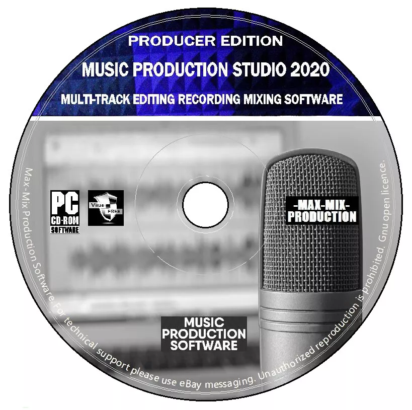 Music Production Studio Audio Video Editing Mixing Recording Software PC CD  +