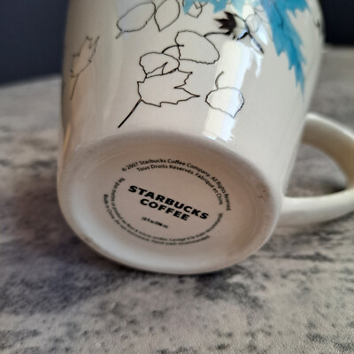 Starbucks Coffee 2007 Blue Leaves 10 Ounce Mug | eBay