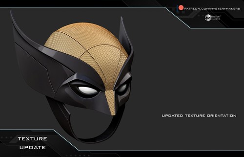 3D-Printed Wolverine Cowl Prop Replica with Exclusive Deadpool & Wolverine Stand - Picture 9 of 9