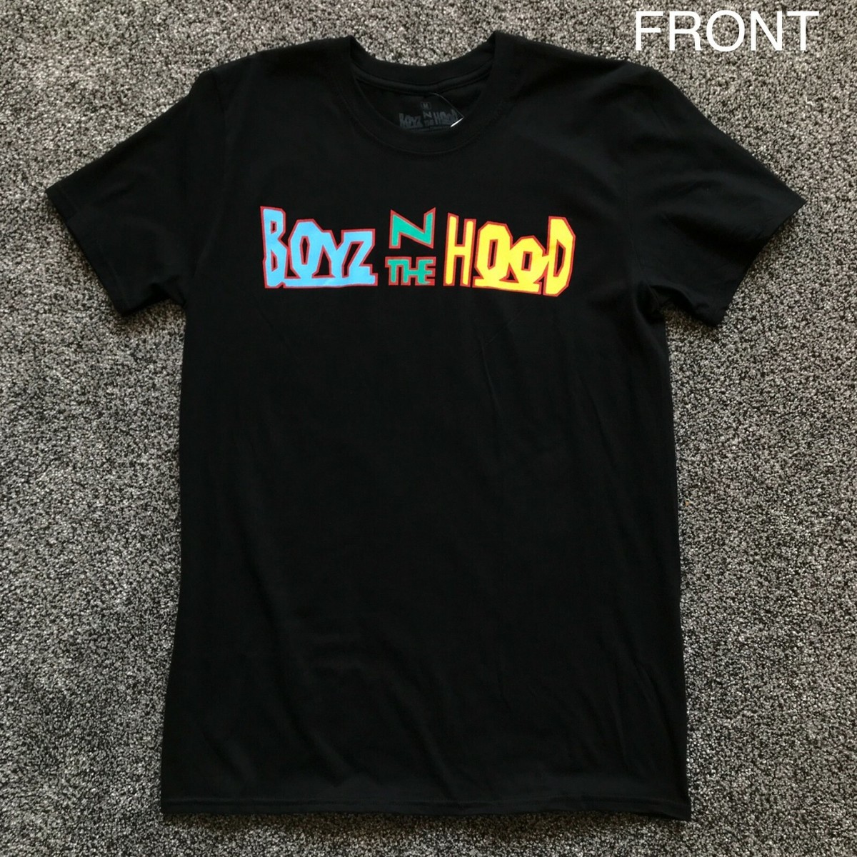Front & Back! BOYZ N THE HOOD T-SHIRT black 90s retro movie ice