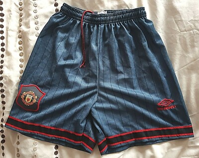 Short De Football Manchester United 1995-1997, Rare, Taille 34 (L-XL), Très Bon état