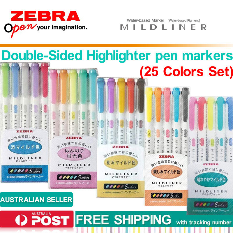 Permanent Marker Zebra Mildliner Officeworks Zebra MildLiner
