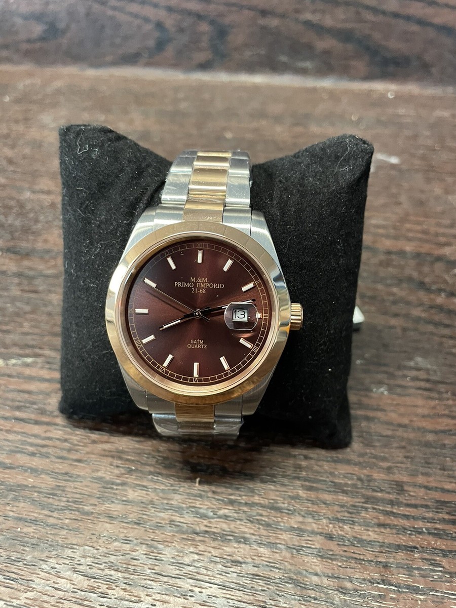 Primo Emporio 21-68 m&m first two-tone Watch / Quartz /Date / Need 