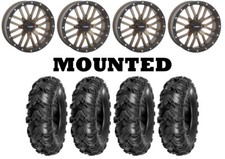 Kit 4 Sedona Mud Rebel Tires 27x10-14 on System 3 ST-3 Bronze Wheels H700