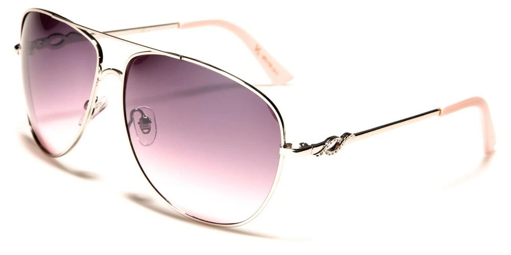Curved top aviator sunglasses