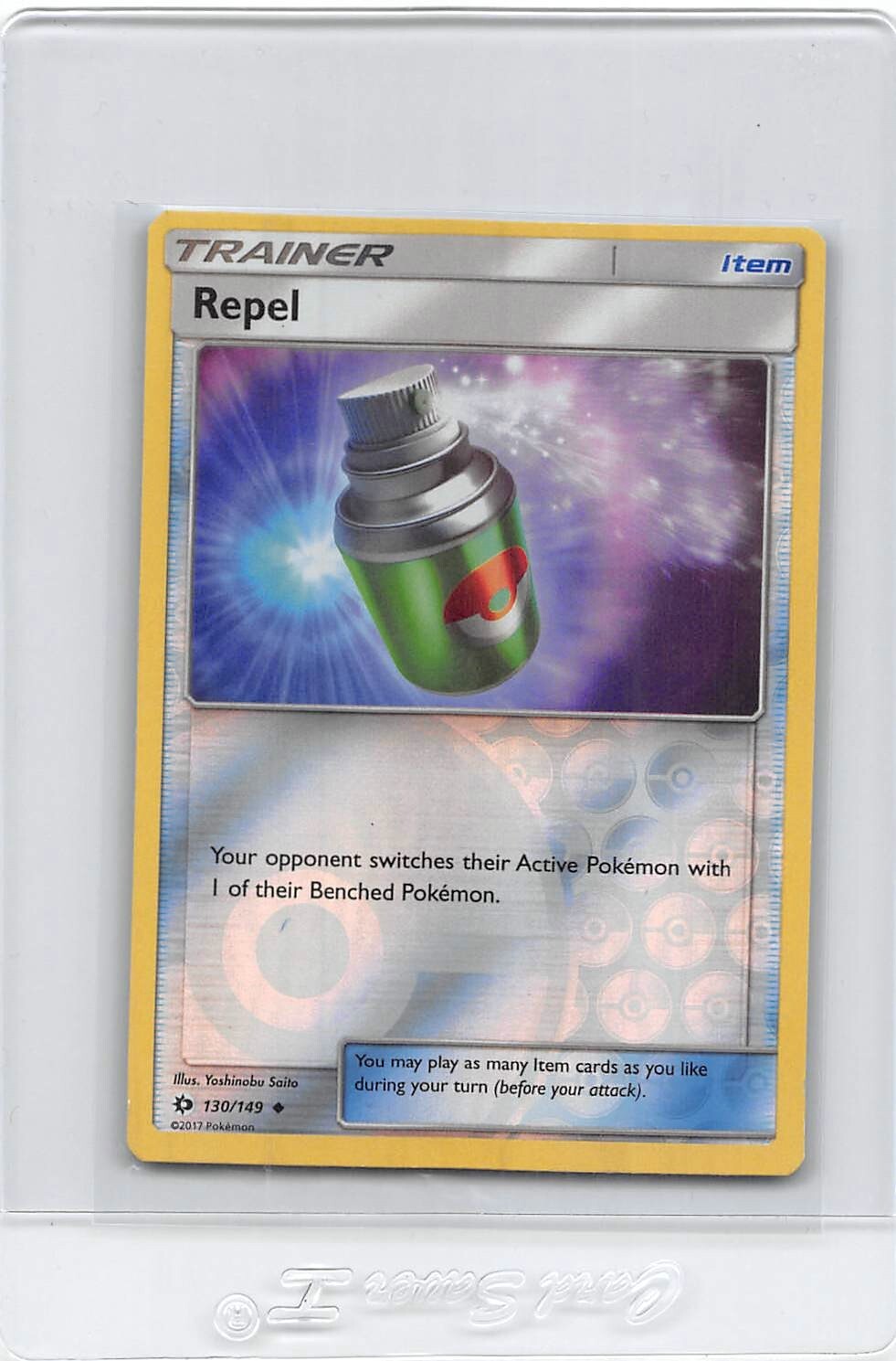 Repel 130/149 -REVERSE HOLO - Sun & Moon Base - Uncommon - POKEMON CARD - NM