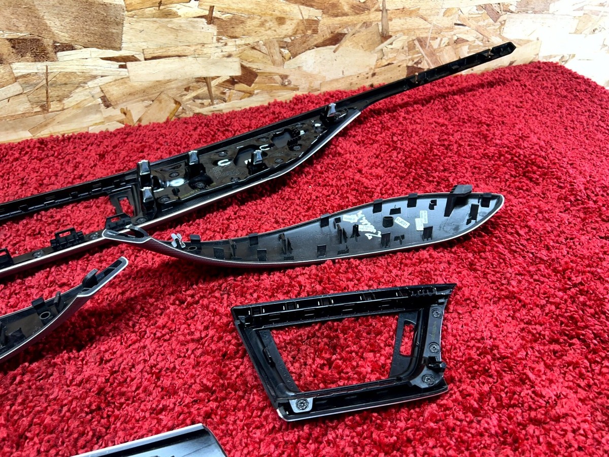 BMW F30 F32 F36 HEXAGON ALUMINUM SILVER TRIM MOLDING DASH DOOR SET