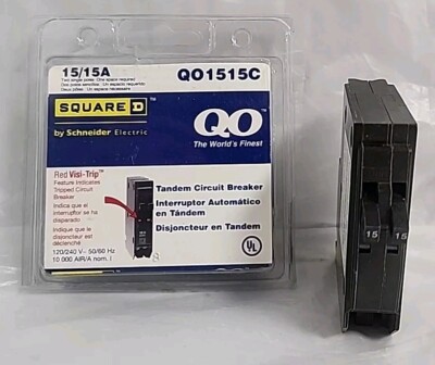 Square D QO 2-15 Amp Single-Pole Tandem Circuit Breaker