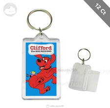 12 Clifford the Big Red Dog Keychain forBirthday Party Favor Gift Goodie Bag