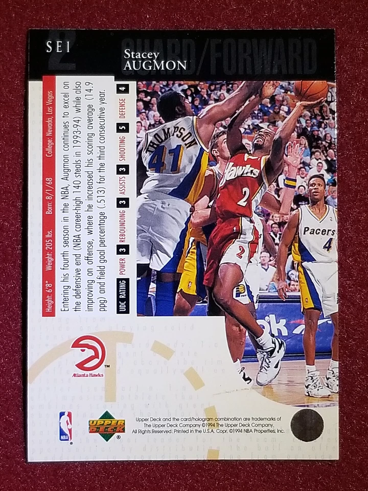 1994-95 Upper Deck SE Basketball Series 1 Silver  - Choose a Card - Image 4 of 4