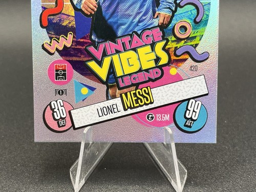 Lionel Messi Vintage Vibes Legend Match Attax 2024/2025 Barcelona 24/25 # 420 - Picture 5 of 7