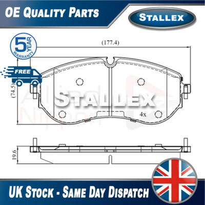 Fits VW Crafter Man TGE 2.0 TDi Electric Brake Pads Set Front Stallex