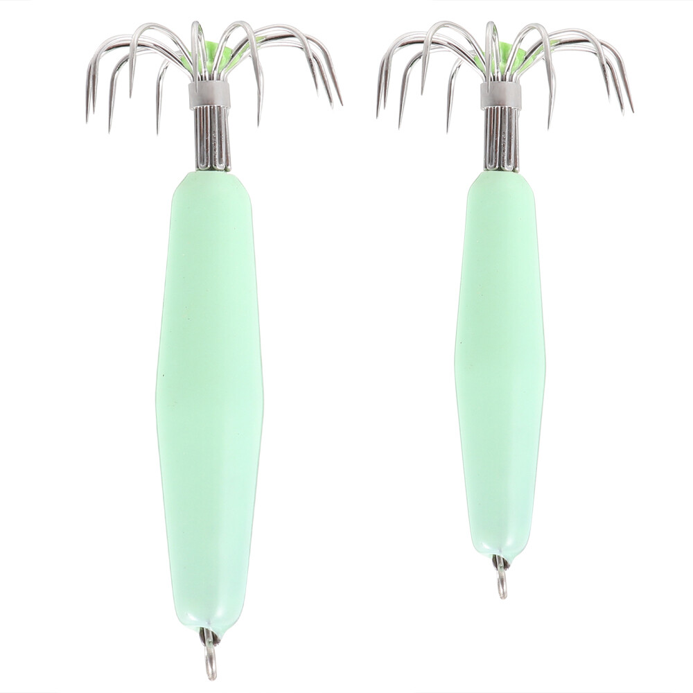 Shaddock Tintenfisch-Köder Set - 10 Leuchtende Garnelen-Imitate Mit 3D-Augen Für Mehr Fangglück