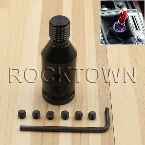 Car Aluminum Black Gear Shifter Thread Converter Gear Lever Adapter ...