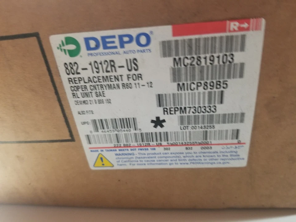 Задний фонарь Depo 882-1912R-US Mini Cooper Countryman в сборе 11-16 ов - Изображение 4 из 4