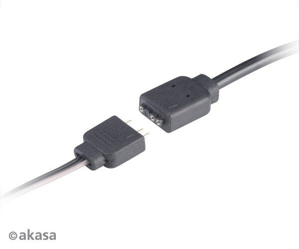 Akasa AK-CBLD07-50BK 1 to 3 Addressable RGB LED Splitter and Ext. Cable 50cm
