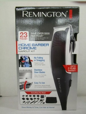 REMINGTON HOME BARBER CHROME HAIRCUT KIT 23 PIECES HC1085 ...