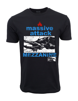 #ad 1998 MASSIVE ATTACK MEZZANINE EURO TOUR GRAPHIC T SHIRT $14.99