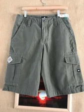 DC Canyon Short men’s relaxed green cargo size 30 x 12 zip fly high-rise polyest