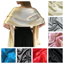 Central Chic Satin Wraps Shawls Pashmina Scarf Wedding Wrap Bridesmaids Brides