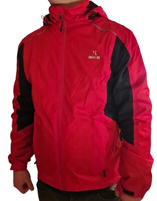 Regenjacke/Windbreaker-Unisex-Im Kragen integrierte Kapuze,  (L)