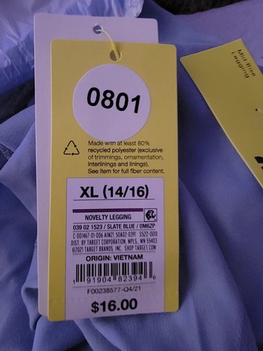 Leggings para niñas todo en movimiento azul pizarra XL (14/16) - Imagen 8 de 8