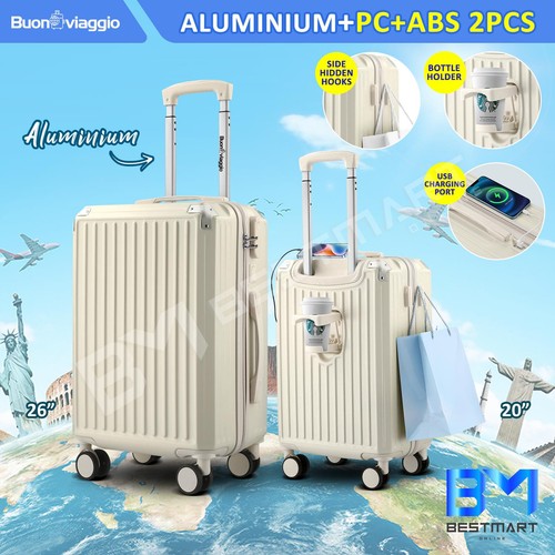 2PCS Luggage Suitcase Trolley Set Travel Storage Hard Shell Case