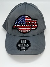 NBA Los Angeles Lakers Hat Ultra Game Gray American Flag Logo NWT