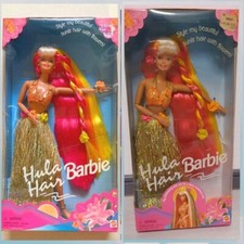      2piece RARE 1996 Hula Hair Barbie Doll Brand New