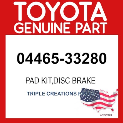 Toyota Genuine 0446533280 Pad Kit Disc Brake Front 04465-33280 OEM