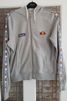 Cotton Tape Ellesse Tape Hoodie Ellesse Tape Crop Hoodie Grey