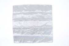 SILVER GRAY SATIN SATEEN FEEL HANDKERCHIEF POCKET SQUARE NEW