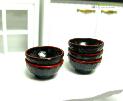 1:12 Dolls House Miniature 5PCS White 3 Model Dishes Plates Kitchen Tableware