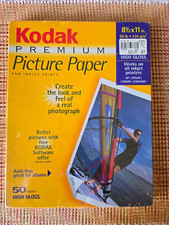 KODAK Premium Photo Paper High Gloss 8.5"x11" 50 Count - Inkjet Printers NEW