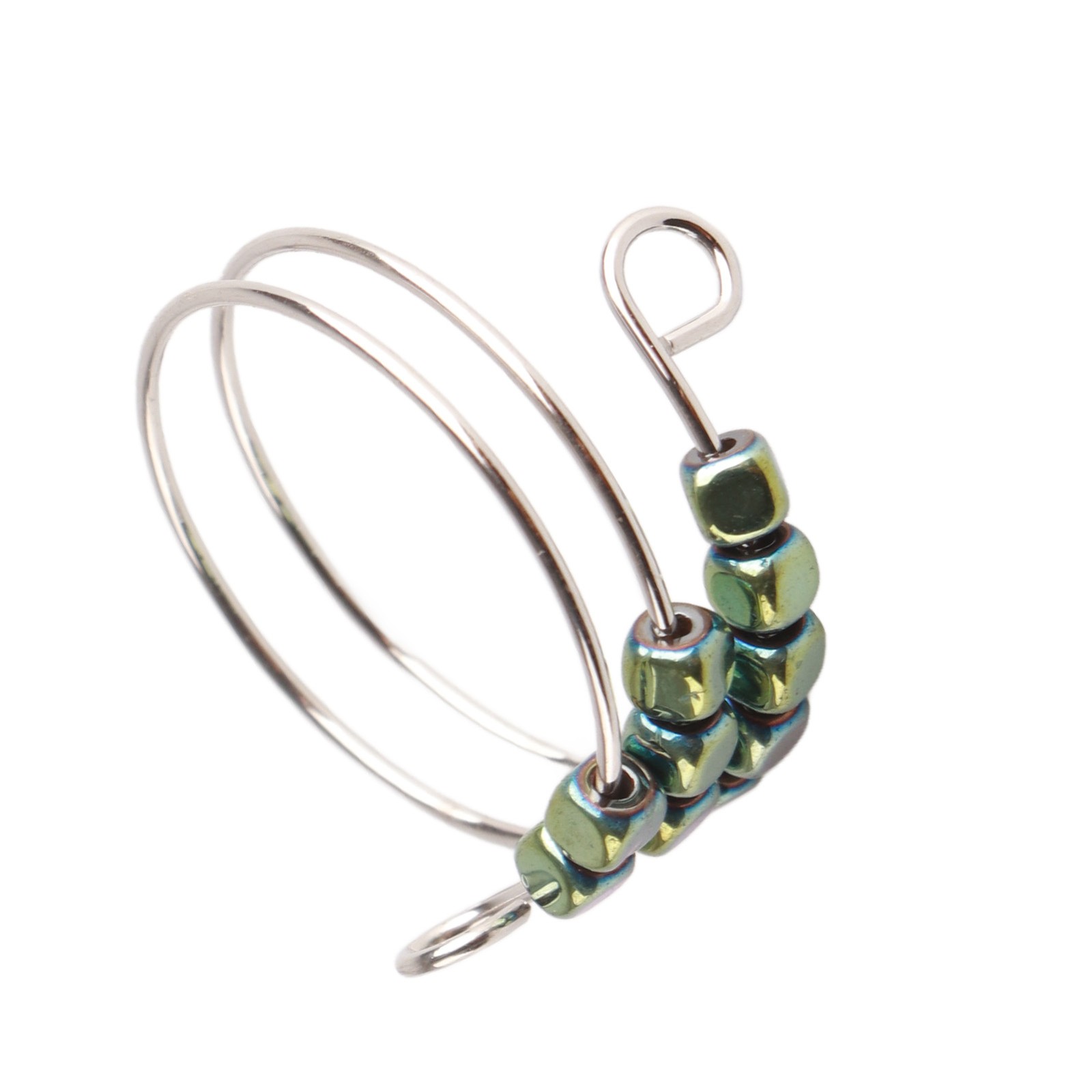 Rotating Anxiety Ring Stress Relief Beaded Finger Ring Gift For Friends And Fami