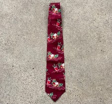 Vtg 90s Tabasco Silk Tie Turtle Hot Sauce Bloody Mary Funny Made In USA