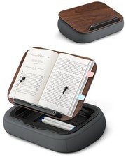 Lap Book Pillow Stand with Storage, Adjustable Beanbag Reading Pillow with Da...