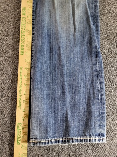 Pantalones de mezclilla rectos BKE Tyler para hombre 33x32 bigotes panal gran desvanecimiento rodeo - Imagen 12 de 14