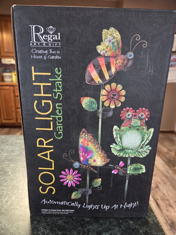 Regal Art & Gift Butterfly 10545 Solar Multicolor Garden Stake Lights Up